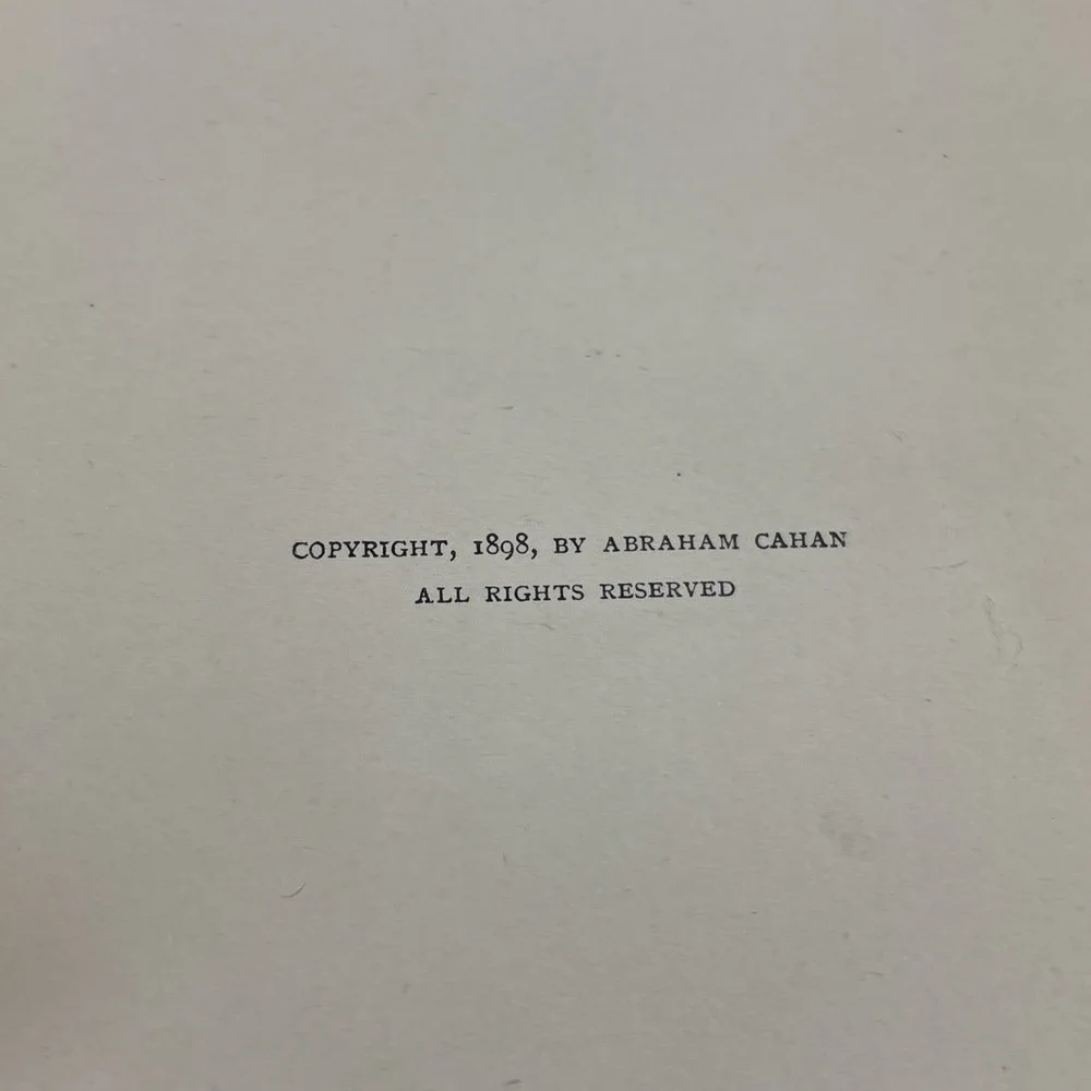 1898 The Imported Bridegroom ‎ & Other Stories By Abraham Cahan